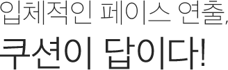 입체적인 페이스 연출, 쿠션이 답이다!